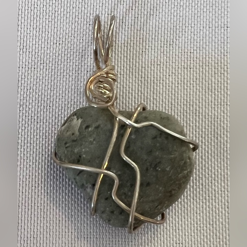 New Sterling Silver Wire Wrapped Beach Rock